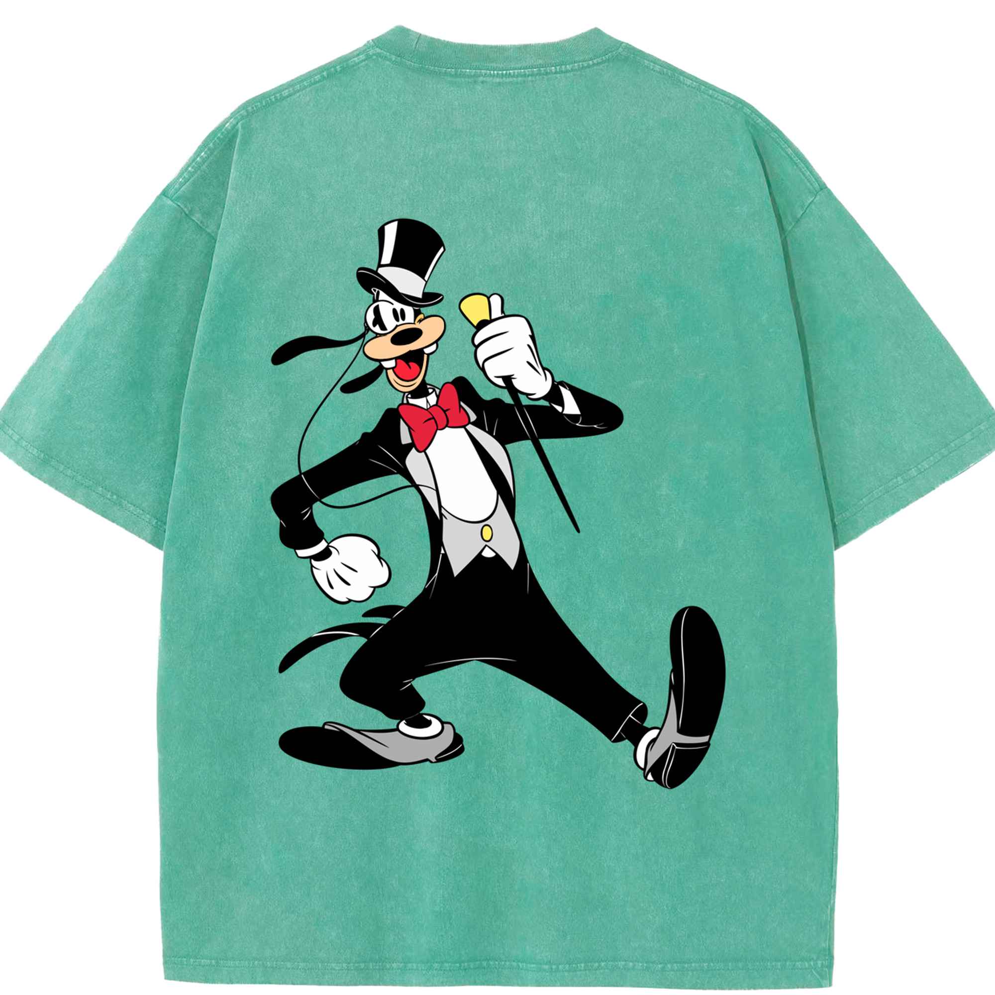 （画像用） ミッキーマウス Mickey Mouse 綿100% ヴィンテージ風 半袖Tシャツ（背面プリント）